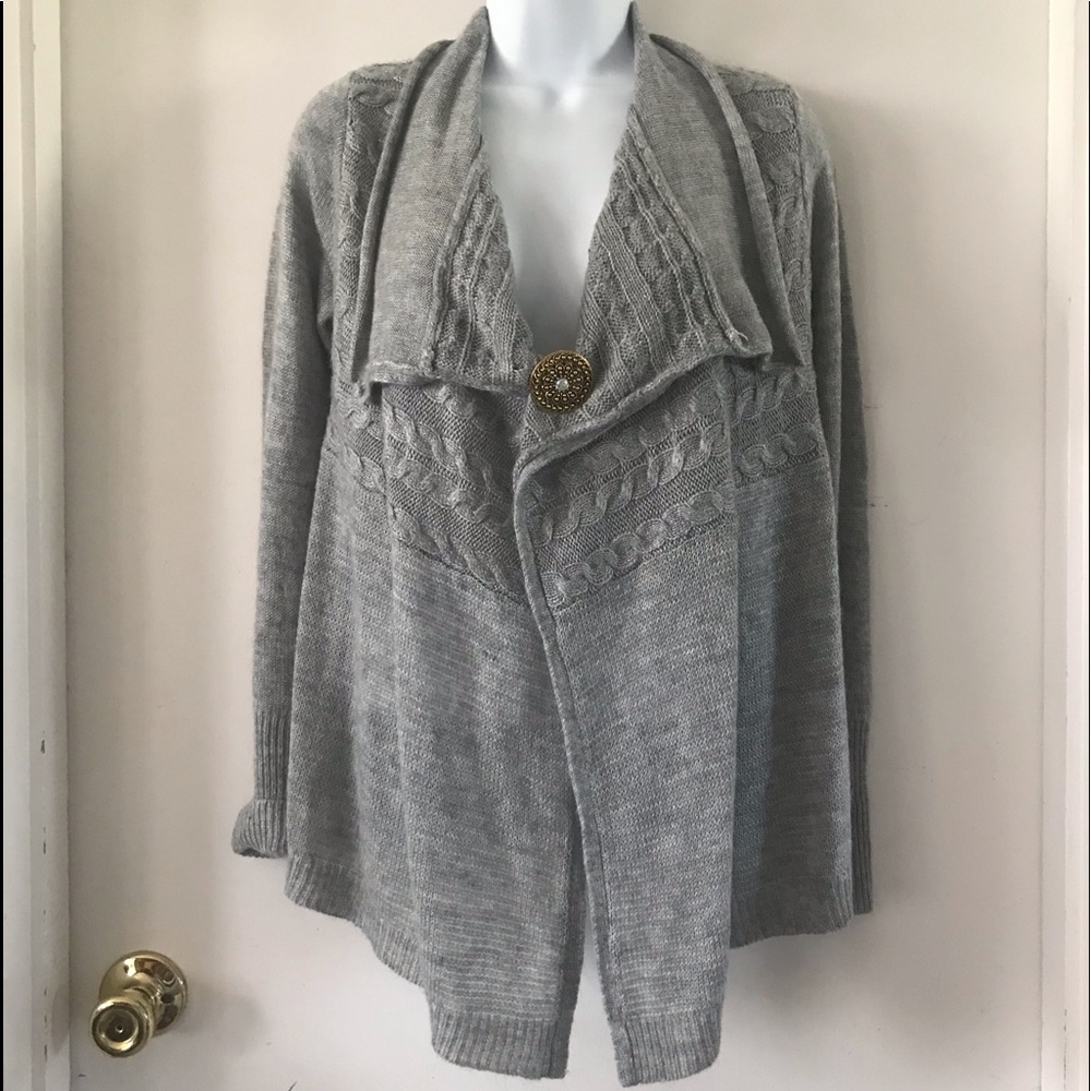 Link Open Front Wrap Sweater Cardigan - image 5